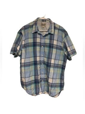 American Vintage short sleeve mens casual button down shirt size extra large XL
